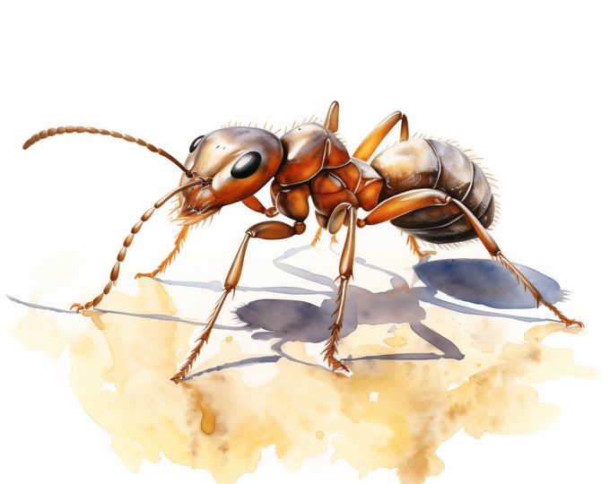 Ant Clipart, Ant Images, 10 Watercolor Clip Art, Printable JPGs, Instant Download, Commercial Use, Paper craft