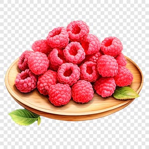 9 PNG Raspberries Clipart, Fresh Berry Images, Watercolor Clip Art, Instant Download, Commercial Use, Paper craft
