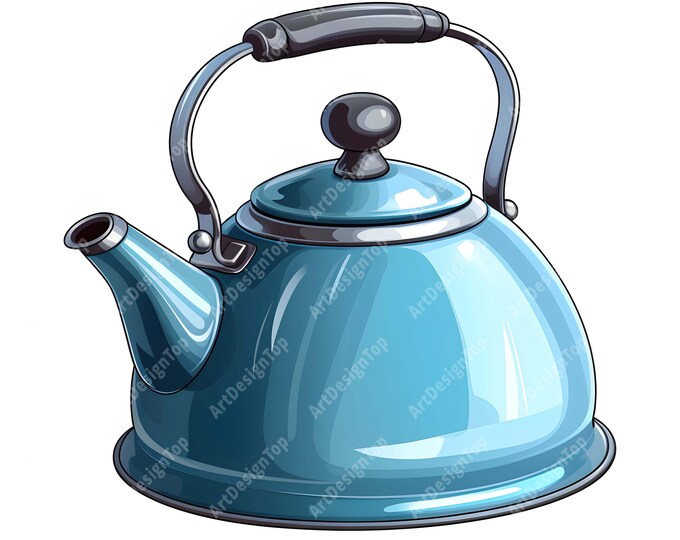 Kettle Clipart, Old Tea Kettles Images, 10 Watercolor Clip Art, Printable JPGs, Instant Download, Commercial Use, Paper craft