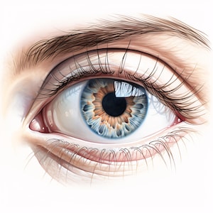 Watercolor Eye Clipart: Vibrant Human Eye Images for Commercial Use (JPGs, Digital Download)