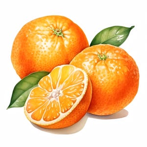 Imágenes prediseñadas de mandarina, imágenes de mandarina naranja, 10 imágenes prediseñadas de acuarela, archivos JPG imprimibles, descarga instantánea, uso comercial, manualidades de papel