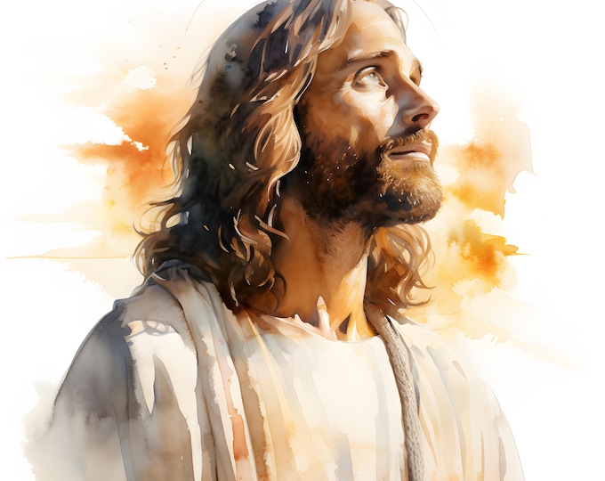 Jesus Clipart, Jesus Christ Images, 10 Watercolor Clip Art, Printable JPGs, Instant Download, Commercial Use, Paper craft