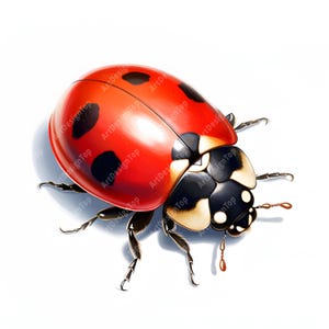 Clipart coccinelle, images de coccinelle, 10 images clipart aquarelle, fichiers JPG imprimables, téléchargement immédiat, usage commercial, créations en papier