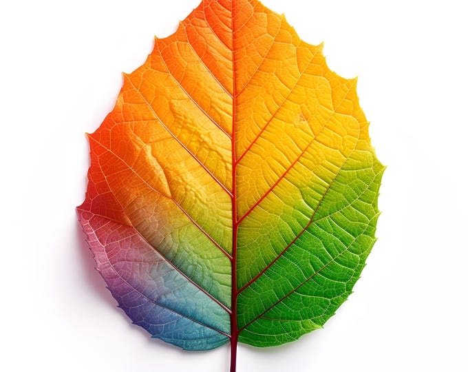 Colored Leaf Clipart, Fall Leaf Images, 10 Watercolor Clip Art, Printable JPGs, Instant Download, Commercial Use, Paper craft