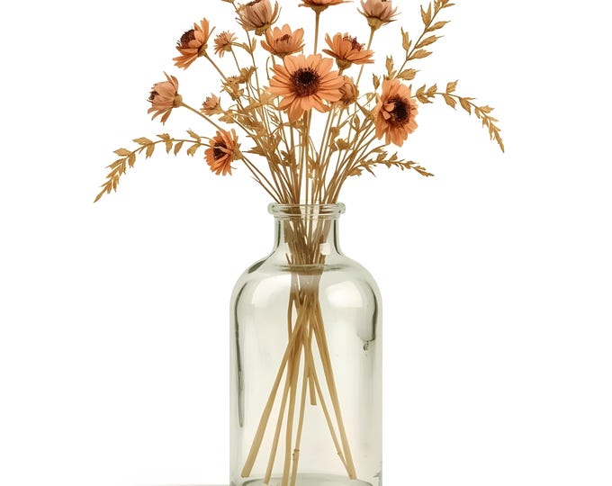 Dried Flowers Clipart, Rustic Floral Images, 10 Watercolor Clip Art, Printable JPGs, Instant Download, Commercial Use, Paper Craft