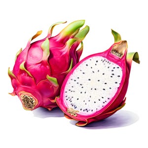 Clipart di frutto del drago, immagini di pitaya, 10 clipart di acquerelli, JPG stampabili, download immediato, uso commerciale, artigianato di carta