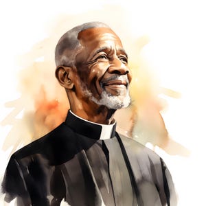 Pastor Clipart, Priester Bilder, 10 Aquarell Clip Art, druckbare JPGs, Sofort Download, kommerzielle Nutzung, Papiermodell