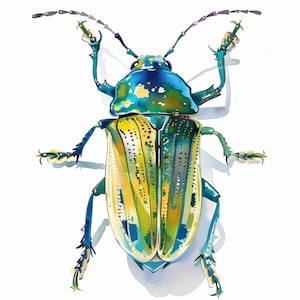 Clipart di insetti, immagini di insetti, 10 clipart ad acquerello, JPG stampabili, download istantaneo, uso commerciale, artigianato con la carta