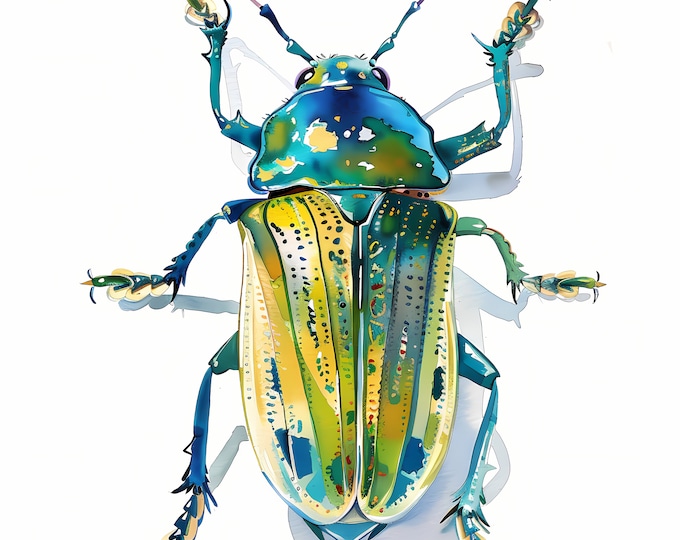 Bugs Clipart, Insects Images, 10 Watercolor Clip Art, Printable JPGs, Instant Download, Commercial Use, Paper craft