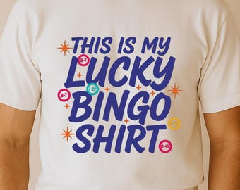 This Is My Lucky Bingo Shirt SVG, Funny Bingo Lover DXF PNG Design for Cricut Silhouette T-Shirt Print