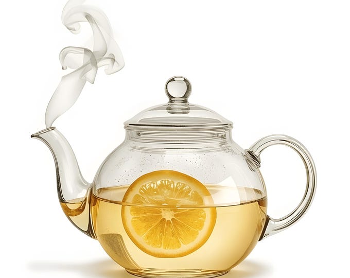 Teapot Clipart, Lemon Tea Images, 10 Watercolor Clip Art, Printable JPGs, Instant Download, Commercial Use, Paper Craft