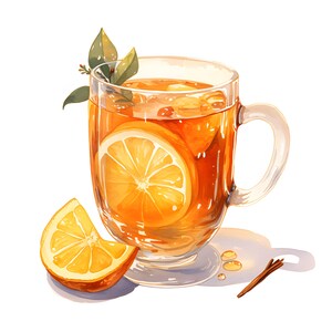 Hot Tea Clipart, Winter Drinks Images, 10 Watercolor Clip Art ...