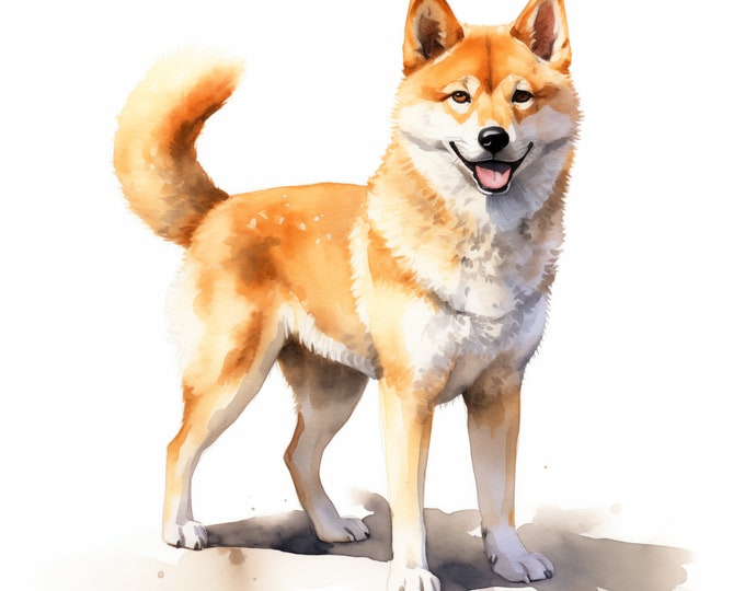 Shiba Inu Clipart, Shiba Inu Dog Images, 10 Watercolor Clip Art, Printable JPGs, Instant Download, Commercial Use, Paper craft