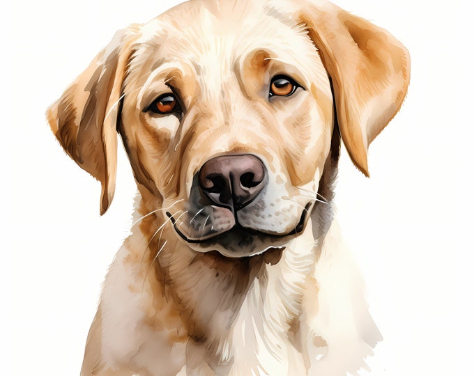Labrador Retriever Dog Clipart, Puppy Dog Images, 10 Watercolor Clip Art, Printable JPGs, Instant Download, Commercial Use, Paper craft