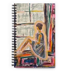 Mantra Journal - Intention at Window - My Heart is Home Notebook - Museum Quality
