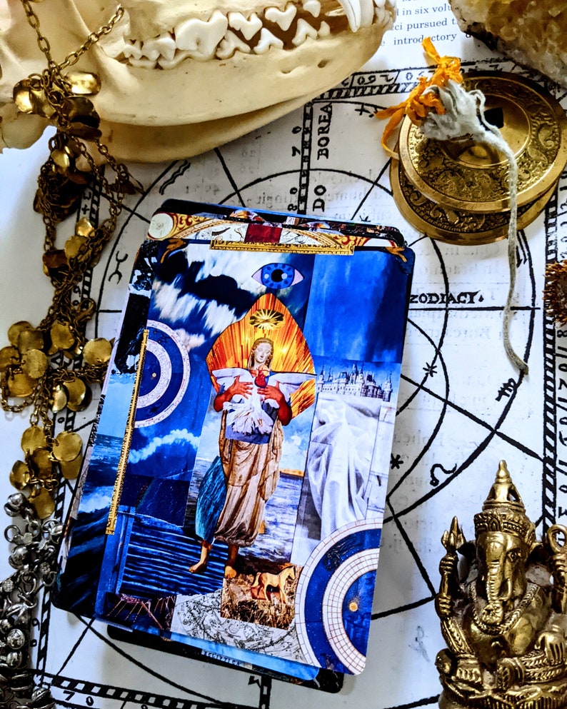 RITUAL TAROT Marked Edition Titled Cards 80-Card Original Analog Collage Tarot Deck & Guide Book by Tiera May image 8