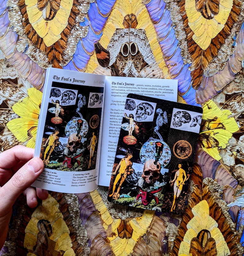 RITUAL TAROT Marked Edition Titled Cards 80-Card Original Analog Collage Tarot Deck & Guide Book by Tiera May image 2