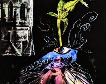 Impresión artística de paisaje onírico estelar de Tiera May: Impresión de archivo Giclée firmada