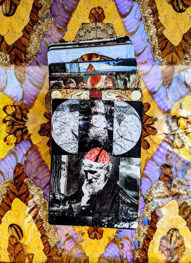 RITUAL TAROT Marked Edition Titled Cards 80-Card Original Analog Collage Tarot Deck & Guide Book by Tiera May image 10