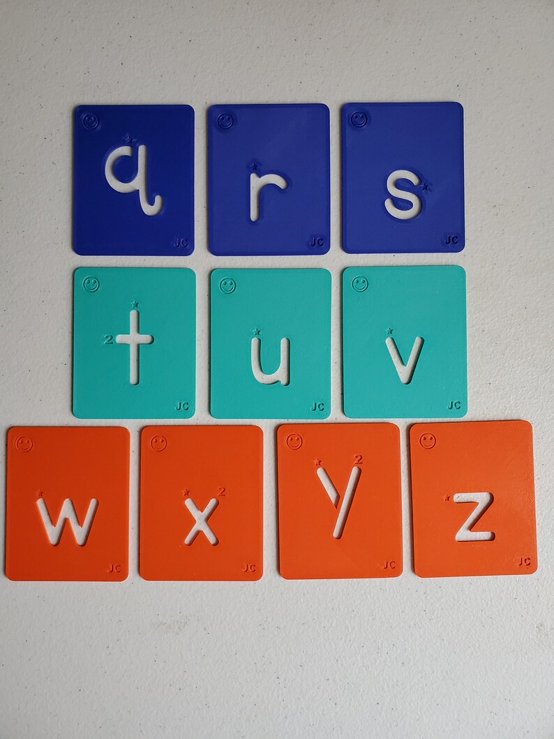 Learn to Print LC Letter Stencils Etsy