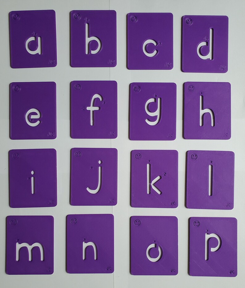 Learn to Print LC Letter Stencils Etsy