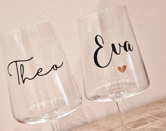 Personalisiertes Weinglas mit Namen | Edel | Wein | Weinkelch | Geschenk | Weihnachten | Weißwein