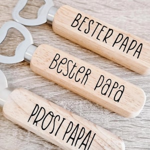 Flaschenöffner Holz personalisiert | Vatertag | Prost Papa | Bester Papa | Opa | Patenonkel | kleines Geschenk