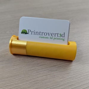 Portatarjetas de presentación con cartuchos de escopeta calibre 20 // Réplica de munición calibre 20 // Organizador de escritorio // Regalo de cumpleaños // Impresión 3D // Portatarjetas con balas