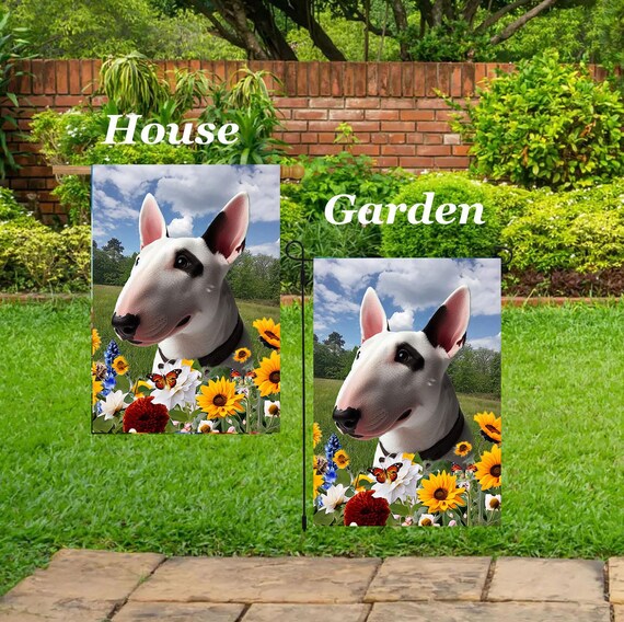 Bull Terrier Mini Best of Breed Summer Flowers Outdoor House (28