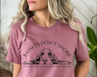 Snoring Basset Shirt - Basset Hound Owner Shirt - Basset Hound Shirt - Basset Hound Gift - Basset Hound Lover - Funny Basset hound Shirt