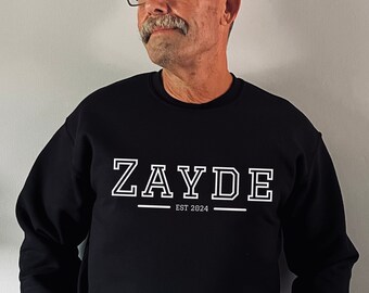Zayde Sweater - Gift for Zayde - Jewish Grandfather Sweater - Zayde Gifts - First Time Zayde - Sweater for Zayde - Promoted to Zayde
