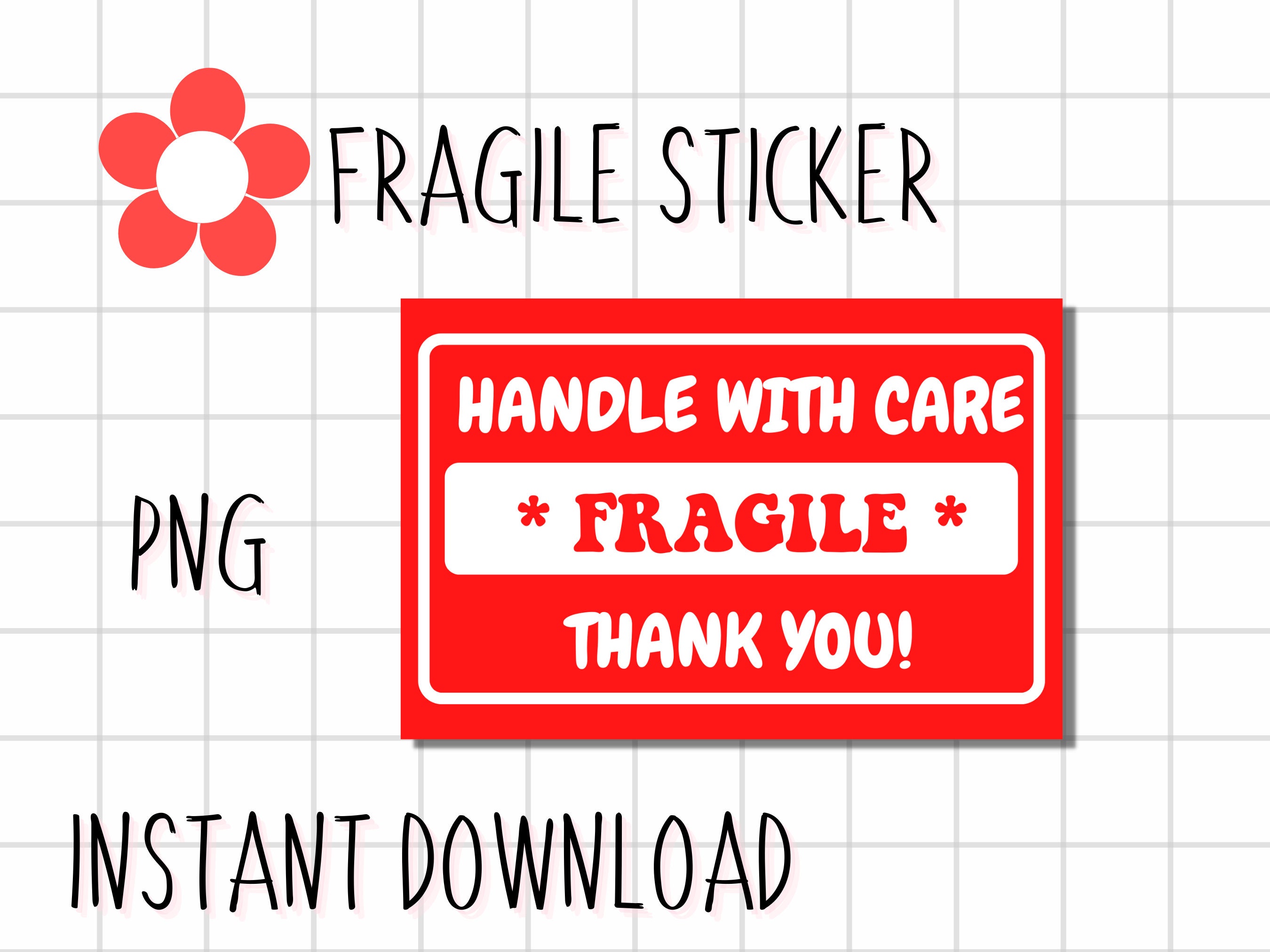 Handle With Care Hd Transparent, Fragile Please Handle With Care Red White  Color, Fragile, Handle With Care, Sticker PNG Image For Free Download