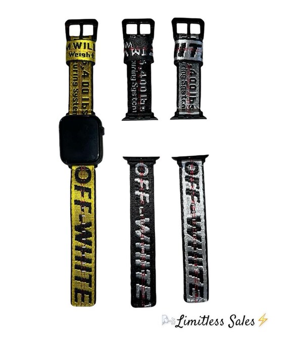 Off White Nylon Apple Watch Band 38/40mm 42/44mm Replacement | Etsy