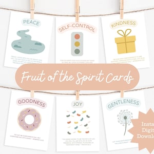 Cartes mémoire des Écritures du fruit de l'esprit