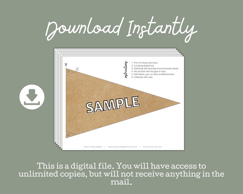 We're Expecting Printable Kraft Paper Pennant Flag Sign Etsy