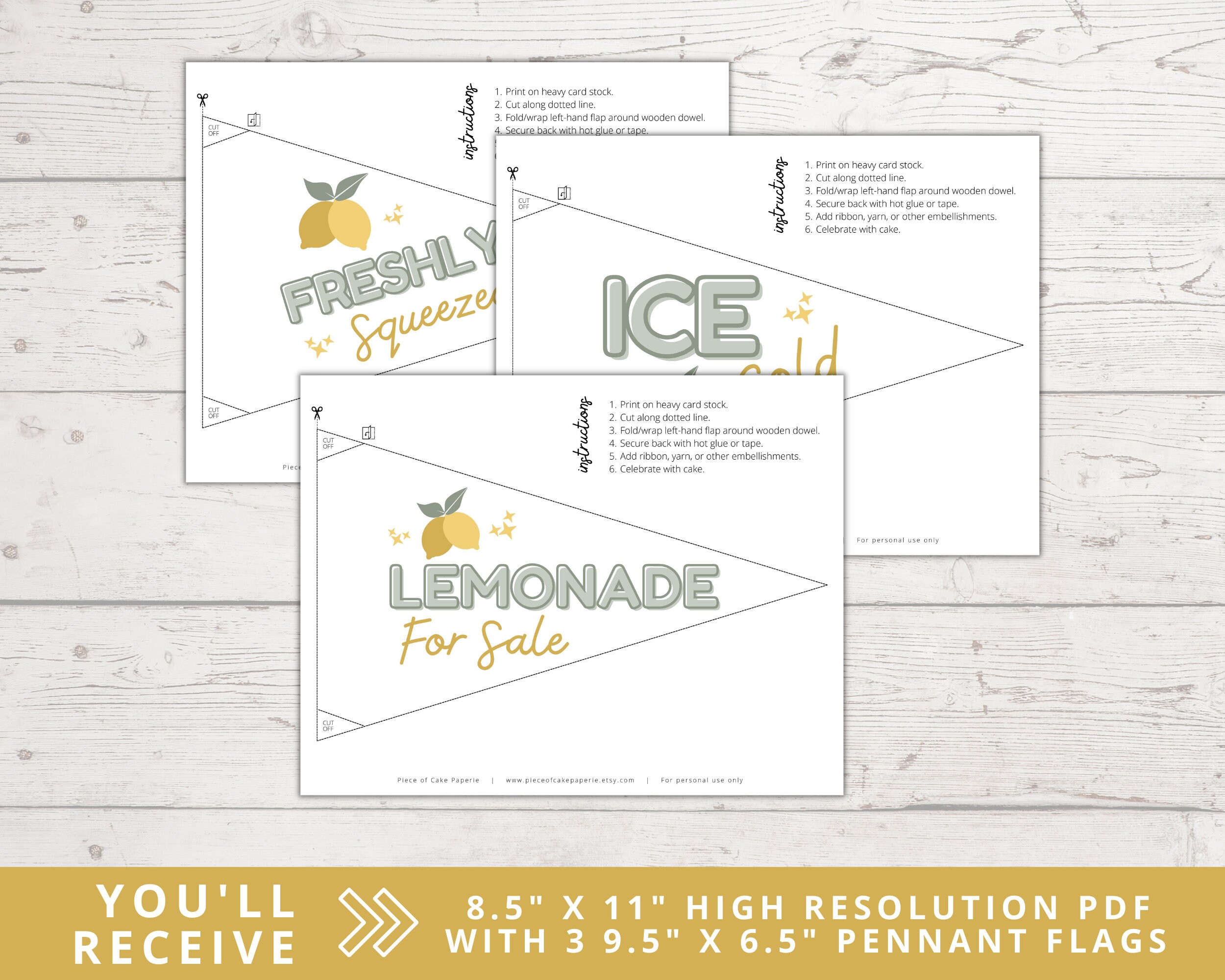Lemonade Stand Signs | Lemonade Stand Party Decor | Lemonade Stand Pretend Play | Printable ...