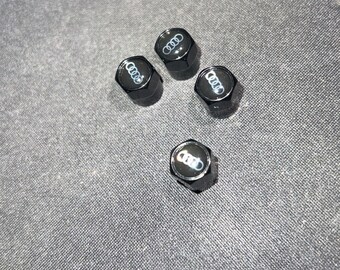 AUDI RS Logo Valve Stem Caps Chrome Tires Kit Emblem Wheel Quattro All Audis USA AUDI RS Logo Valve Stem Caps Chrome Tires Kit Emblem Wheel Quattro All Audis USA