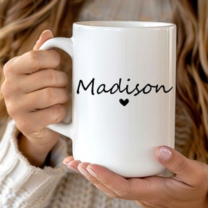 Personalized name Mug Custom Name Mug Custom Coffee Mug Personalized Coffee Mug Personalized Name Gift for her Christmas gift pink handle