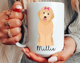 Golden doodle mug Custom dog name mug doodle mama gift Golden doodle mug gift for dog mom Dog lover mug Doodle mama Golden doodle dog mug