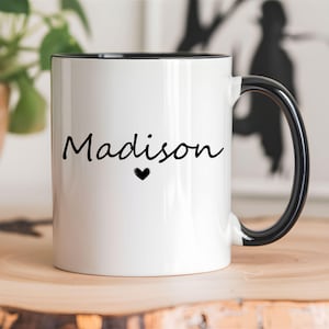 Personalized name Mug Custom Name Mug Custom Coffee Mug Personalized Coffee Mug Personalized Name Gift for her Christmas gift pink handle