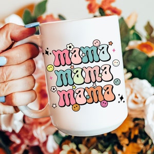 Mama Mug Retro mug Boho mom Coffee Mug Mama Mug Gift for Mom Custom Mothers day gift Mothers Day Mug Retro font mug cute mug mom mug tea mug