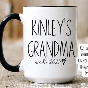 First Time Grandma Mug New Grandma Gift First Grandchild Grandma 2023 Custom Grandma Mug Mothers day gift Nana gift baby announcement gift