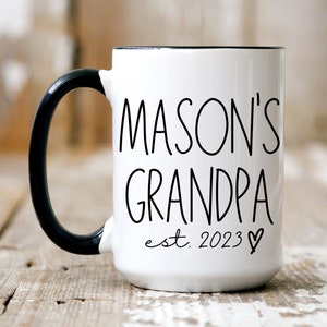 Fathers day gift First Time Grandpa Mug New Grandfather Gift First Grandchild Grandpa 2023 Custom Grandpa Mug Granddad mug Papa gift