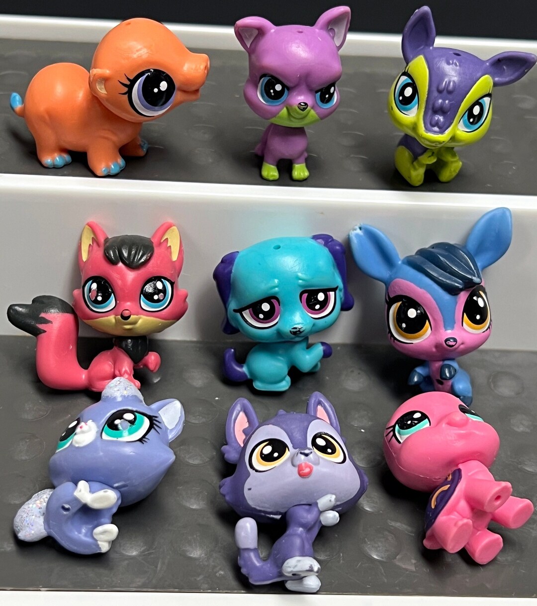 Lot of 9 Mini Littlest Pet Shop LPS Figurine Dogs Cats Fox Etsy