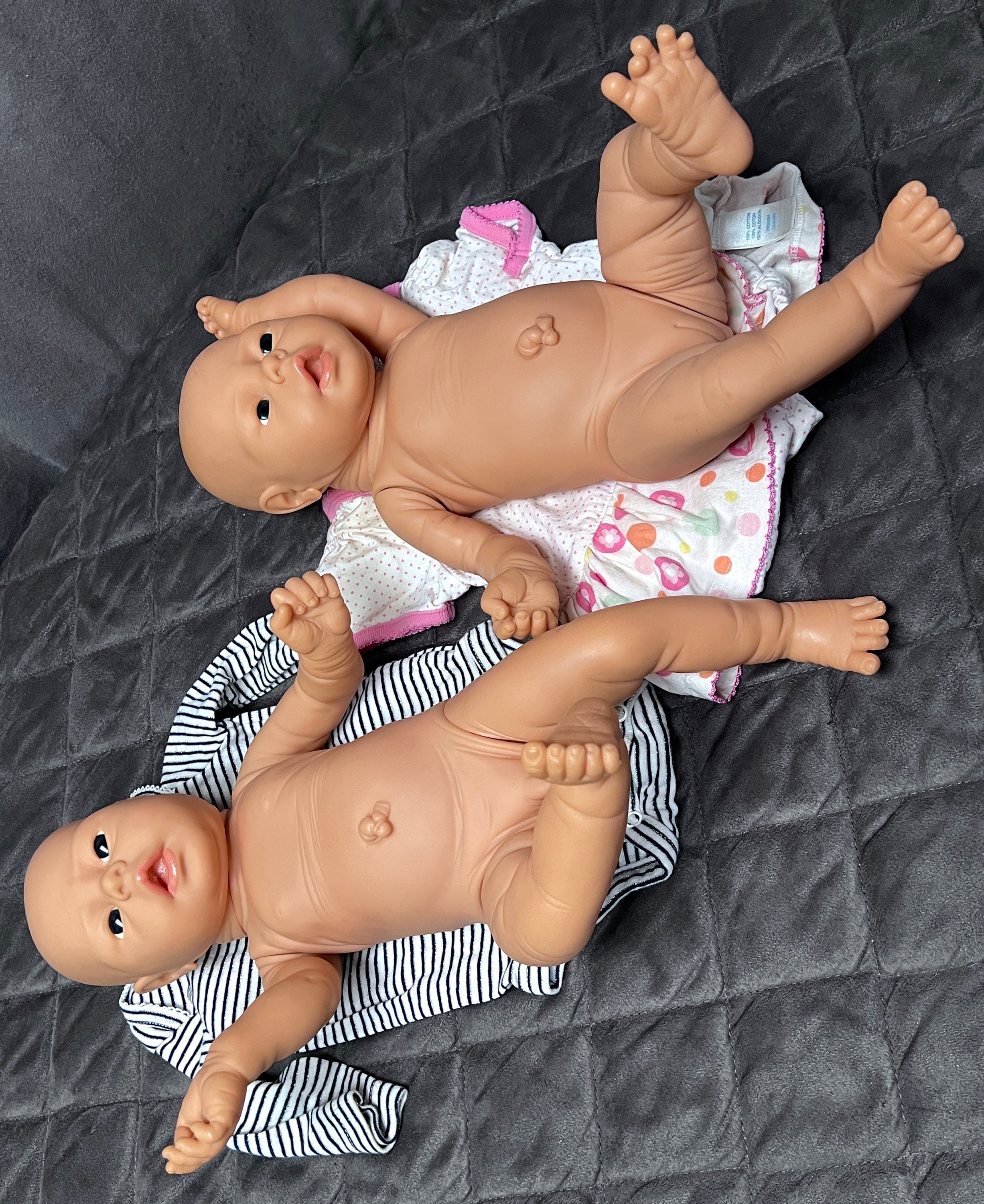 Lot of 2 Vintage 16 Anatomically Correct Twins Boy Girl Male