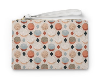 Make-up clutch tas cadeau voor vrouw boho geïnspireerd clutch tas organische kleur natuurlijk