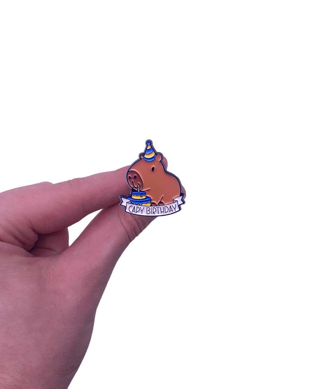 Enamel Pin - Capybara Birthday Cute Animal Accessory Kawaii Pin for ...