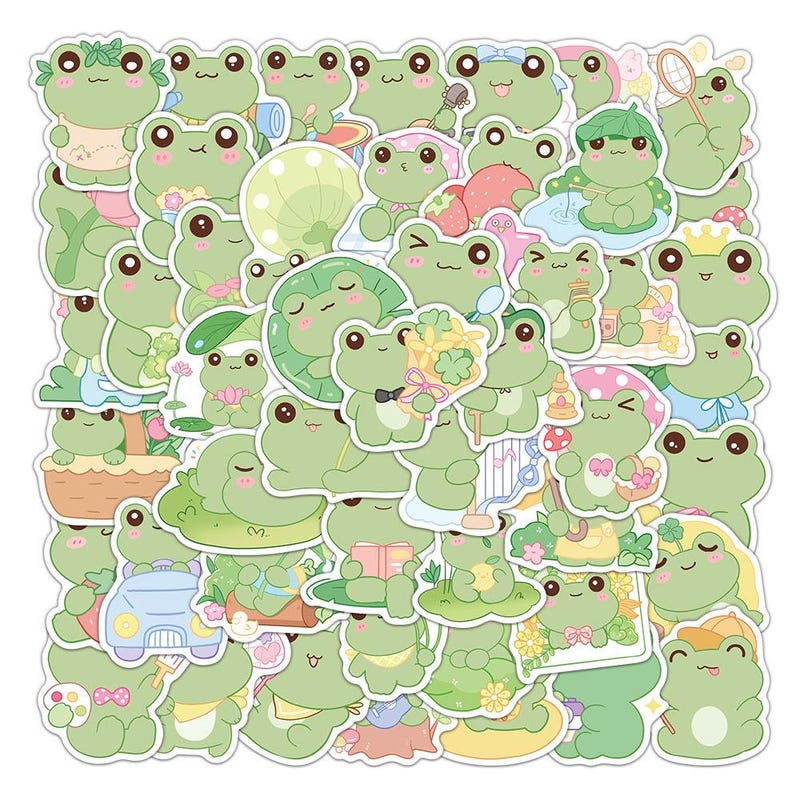 Frog Kawaii Decals - Etsy