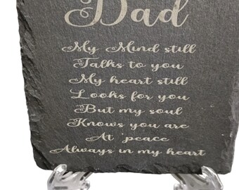 Remembrance slate, Plaque, Personalised, Gift, 100mm