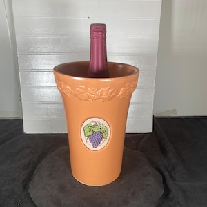 Large and Rare Vintage Glazed and Fired Terracotta Wine Cooler or Chiller, Excellent Vintage Condition, Wine Cooler,